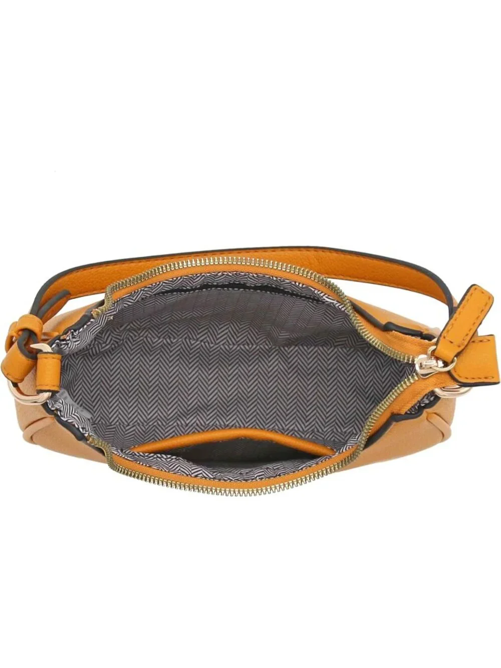 Women Mustard Small Crescent For Trendy Underarm Purse Zipper Shoulder Bag